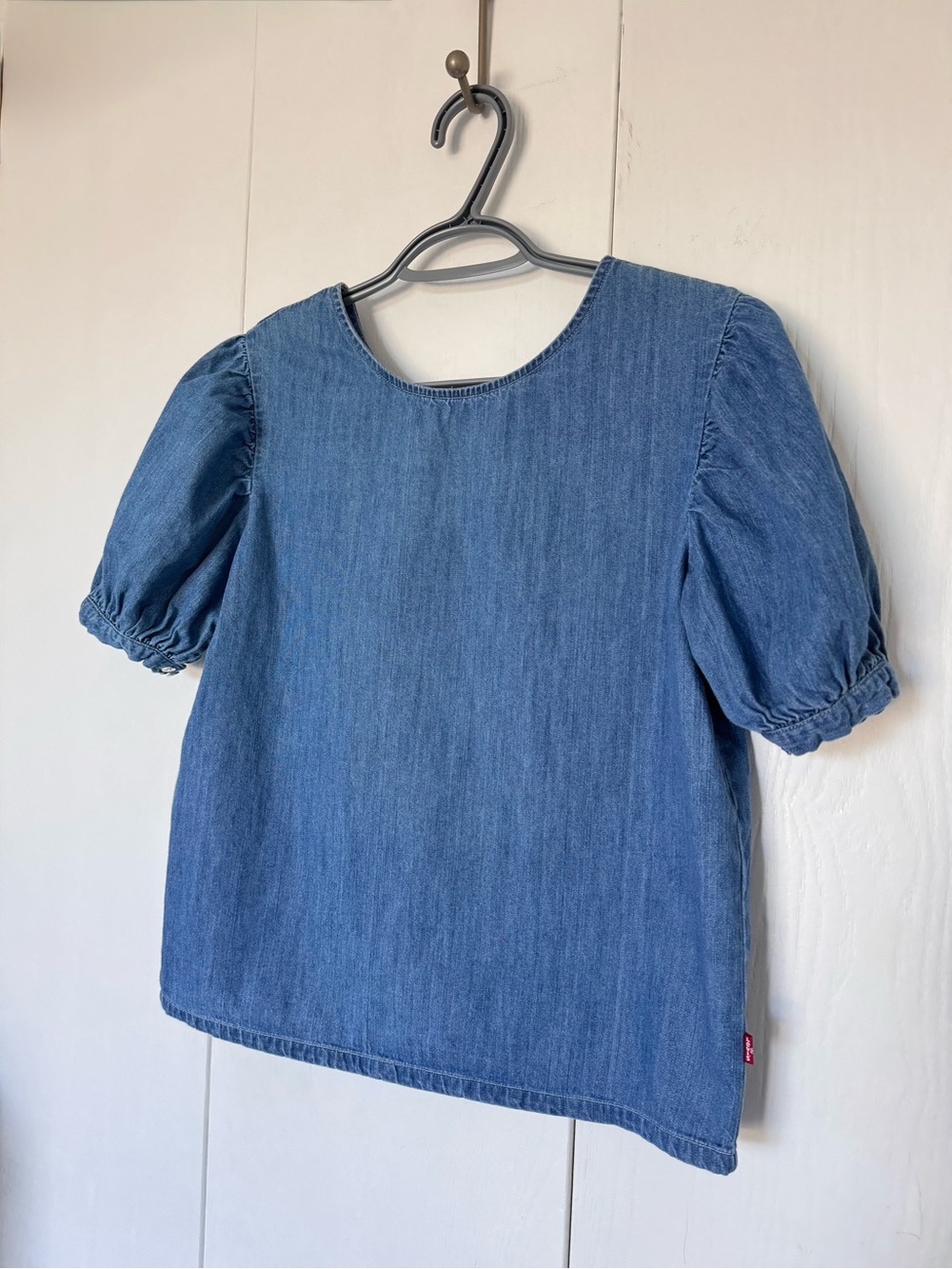 Levi's Denim Puff Sleeve Top - Blue